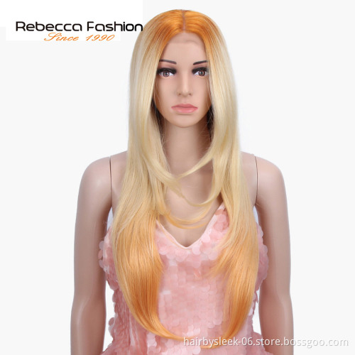 Popular 613 ombre colored for women Long straight High temperature fiber hair lace front wig synthetic hair wigs